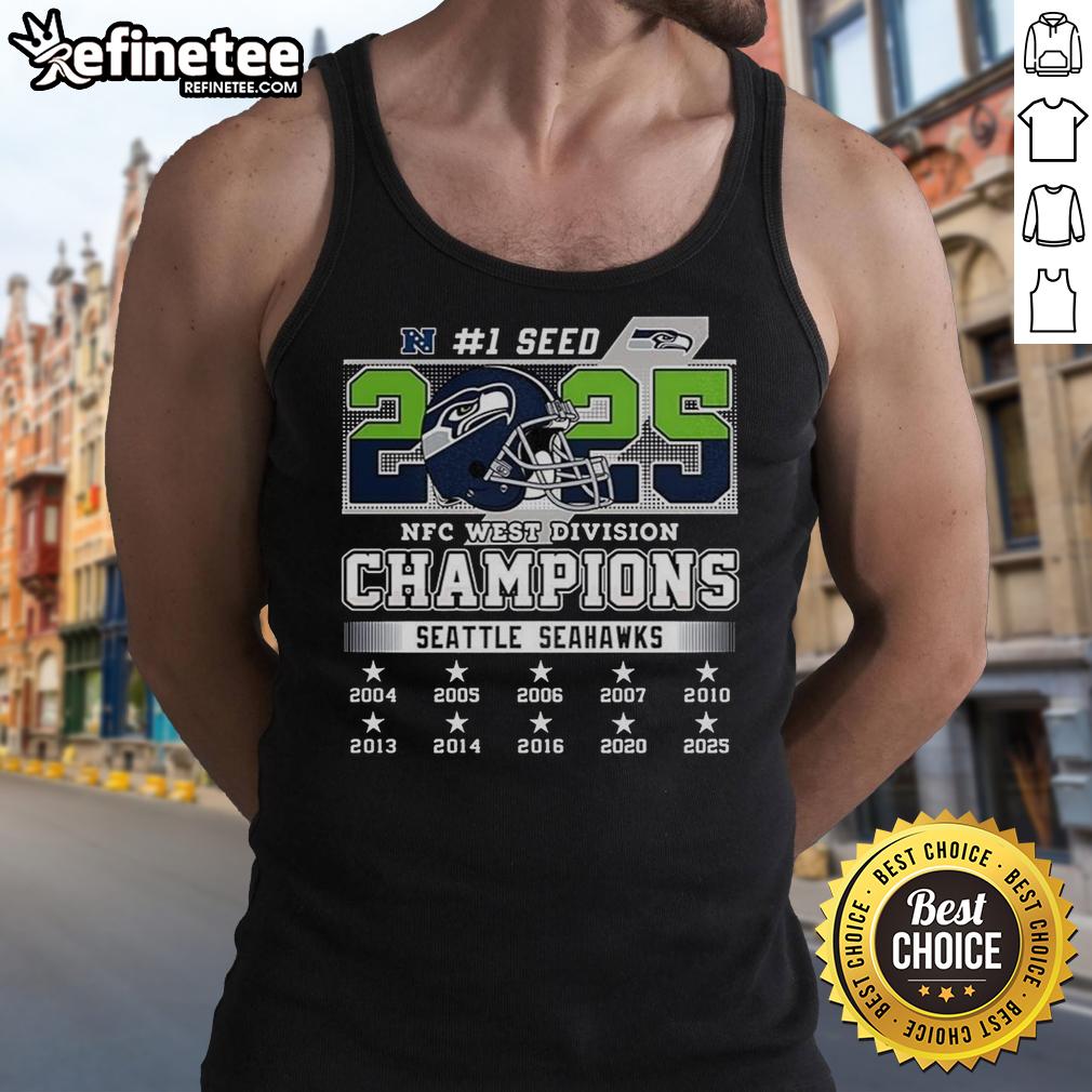 official-seattle-seahawks-nfc-west-champions-2025-2026-seed-1-helmet-logo-tank-top Official Seattle Seahawks NFC West Champions 2025-2026 Seed 1 helmet logo tank top for fans and collectors.