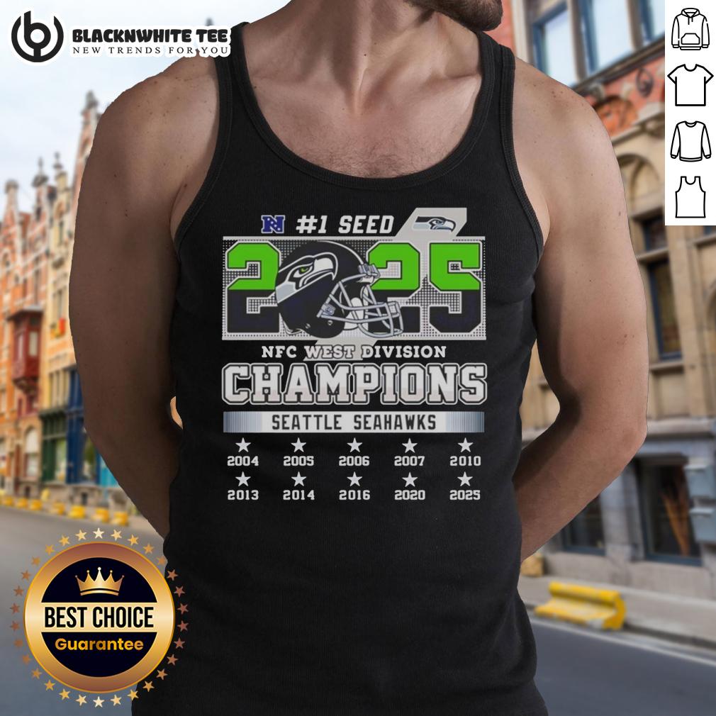 Official Seattle Seahawks Nfc West Division Champions 1 Seed Tank Top Official Seattle Seahawks NFC West Division Champions tank top showcasing team pride and 1st seed victory.