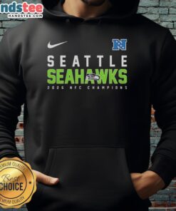 Official Seattle Seahawks NFL AFC Championship 2026 hoodie showcasing team colors and logo, perfect for fans.