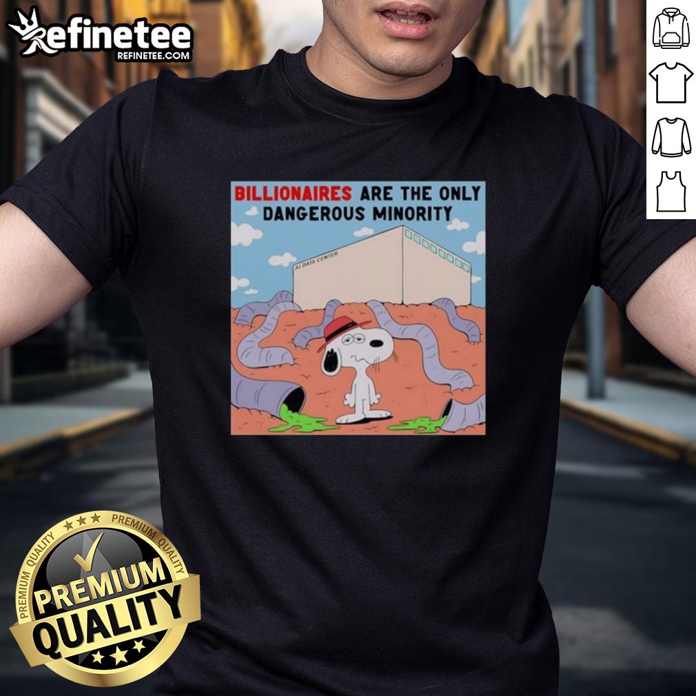 official-snoopy-billionaires-are-the-only-dangerous-minority-t-shirt-1 Alt Text: Official Snoopy Billionaires Are The Only Dangerous Minority T-Shirt featuring colorful graphic design and bold text.