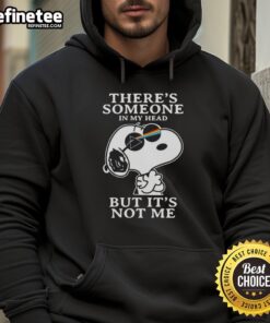 Alt Text: Official Snoopy Pink Floyd hoodie featuring 'There's someone in my head but it's not me' design, perfect for fans.