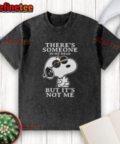 Alt Text: Official Snoopy Pink Floyd There's Someone In My Head But It's Not Me washed t-shirt featuring iconic designs.