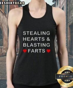 Official Stealing Hearts and Blasting Farts Tank Top in vibrant colors, perfect for casual, fun summer outfits.