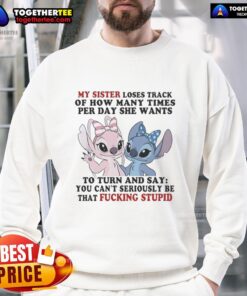 Official Stitch and Angel sweatshirt for sisters, perfect for showing love and fun in everyday wear.