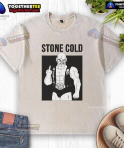 Official Stone Cold Nappa Middle Finger Washed T-Shirt featuring bold graphic design and comfortable fit for fans.