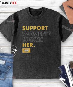 Official Support Women's Sports Her Washed T-Shirt in vibrant colors, showcasing stylish design and comfortable fit.