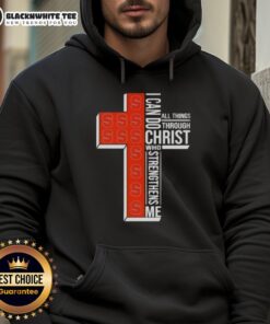 Alt Text: Official Syracuse Orange Women's Basketball hoodie featuring 'I Can Do All Things Through Christ' design.