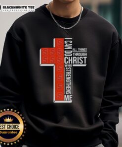 Official Syracuse Orange Women's Basketball sweatshirt with 'I Can Do All Things Through Christ' design, perfect for fans.