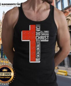 Official Syracuse Orange women's basketball tank top featuring 'I Can Do All Things Through Christ' design.