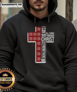 Official Texas A&M Aggies women's basketball hoodie with 'I Can Do All Things Through Christ' design.