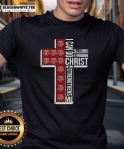 Official Texas A&M Aggies women's basketball 'I Can Do All Things Through Christ' T-shirt showcasing team spirit and faith.