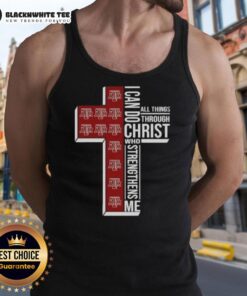Official Texas A&M Aggies women's basketball tank top featuring 'I Can Do All Things Through Christ' design.