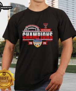 Alt Text: Official Texas Tech Red Raiders 2026 Capital One Orange Bowl Champions Locker Room T-Shirt featuring team logo.
