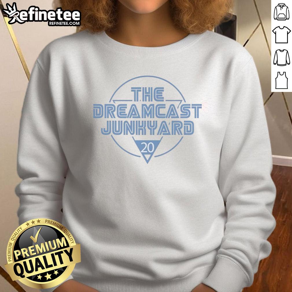 official-the-dreamcast-junkyard-20-years-logo-sweatshirt Alt Text: Official The Dreamcast Junkyard 20 Years logo sweatshirt featuring retro design and vibrant colors.