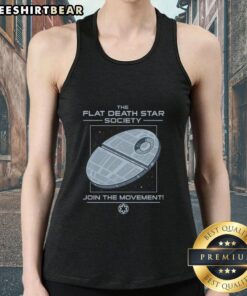 Official Flat Death Star Society tank top promoting the Flat Empire movement, ideal for fans and supporters.