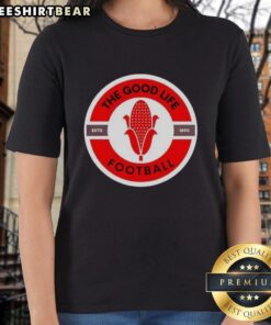 Ladies Tee featuring the official Nebraska Cornhuskers logo from The Good Life Football collection.