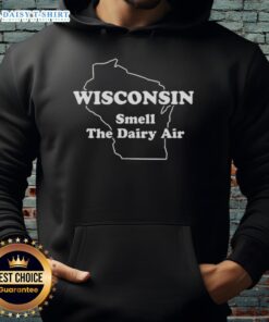 Alt Text: Official The Wire Herc Wisconsin Smell The Dairy Air Hoodie featuring a stylish design and vibrant colors.
