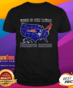 Official There Is Only Nation New England Patriots Nation T-Shirt featuring team logo and vibrant colors, perfect for fans.