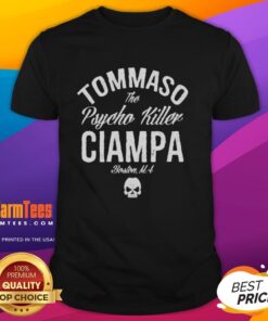 Official Tommaso Ciampa Psycho Killer Boston T-Shirt featuring bold graphics and a stylish design for wrestling fans.