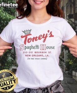 Vintage Official Toney's Spaghetti House tee from New Orleans, showcasing classic restaurant style in the Vieux Carr.