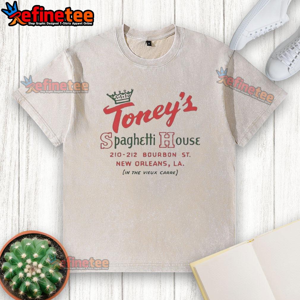 official-toneys-spaghetti-house-new-orleans-los-angeles-vintage-restaurant-in-the-vieux-carre-washed-t-shirt Vintage Official Toney's Spaghetti House T-shirt featuring New Orleans restaurant logo, perfect for Los Angeles fans.