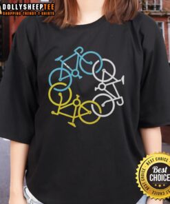 Official Twin Six Stronger Together cycling clothing ladies tee featuring a stylish design for female cyclists.