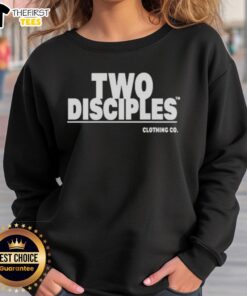 Official Two Disciples Sweatshirt in black with logo, ideal for casual wear and fan merchandise.