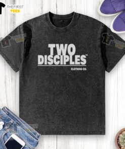 Official Two Disciples Washed T-Shirt featuring a stylish design and soft fabric, perfect for casual wear.