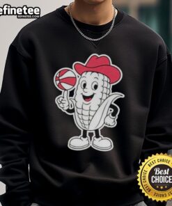 Alt Text: Official Two-Seam Corny Hoops Sweatshirt in vibrant colors, perfect for casual wear and basketball fans.