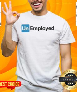 Official Unemployed logo t-shirt featuring bold design and vibrant colors, perfect for expressing unemployment pride.