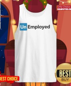 Official Unemployed logo tank top featuring bold graphics, perfect for casual wear and expressing unemployment pride.