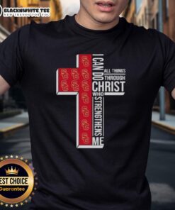 Alt Text: Official USC Trojans Women's Basketball 'I Can Do All Things Through Christ' T-Shirt for fans and athletes.