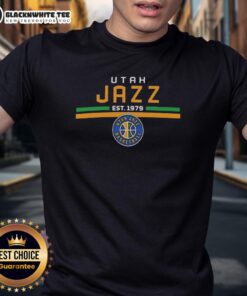 Official Utah Jazz Est 1979 logo t-shirt featuring the iconic team logo on a stylish, comfortable fabric.