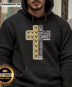 Official Vanderbilt Commodores hoodie featuring 'I Can Do All Things Through Christ Who Strengthens Me' design.