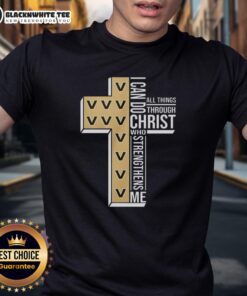 Official Vanderbilt Commodores Christian T-Shirt featuring 'I Can Do All Things Through Christ Who Strengthens Me' design.