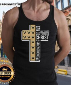 Official Vanderbilt Commodores tank top featuring 'I Can Do All Things Through Christ Who Strengthens Me' design.