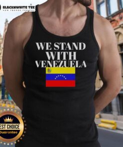 Official We Stand With Venezuela flag tank top featuring vibrant colors and a bold design for supporters of Venezuela.
