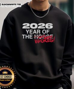 Alt Text: Original 2026 Year of the Whores sweatshirt featuring bold graphics and a stylish design for trendy apparel enthusiasts.