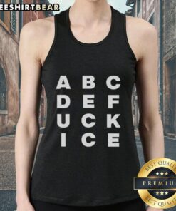 Original Abcdefuck Ice Alphabet Tank Top featuring a vibrant, bold graphic design perfect for casual summer wear.