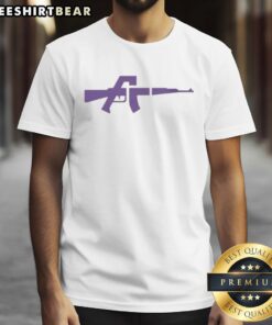 Original AR Rifle Los Angeles Lakers Icon T-Shirt featuring bold team graphics and vibrant colors for fans.