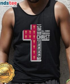 Original Arizona State Sun Devils women's basketball tank top featuring 'I Can Do All Things Through Christ' design.