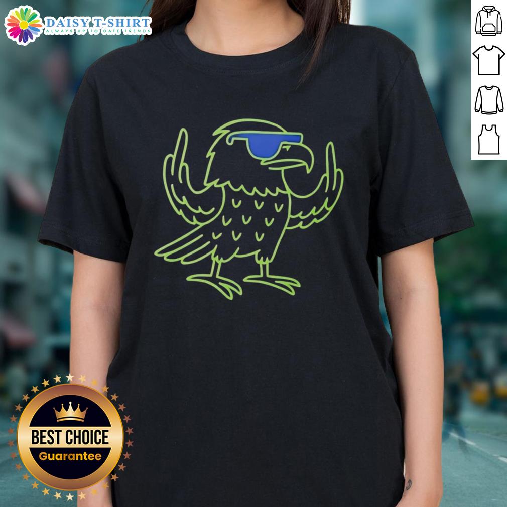 Original Blitz Seattle Seahawks Mascot Middle Finger Football College 2026 Ladies-Tee Alt Text: Original Blitz Seattle Seahawks mascot showing middle finger on 2026 ladies tee, perfect for football fans.