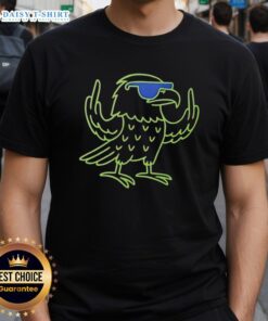 Original Blitz Seattle Seahawks mascot showing middle finger on a 2026 college football t-shirt, bold and unique design.