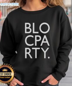 Original Bloc Party logo infill sweatshirt featuring vibrant colors and stylish design for music fans.