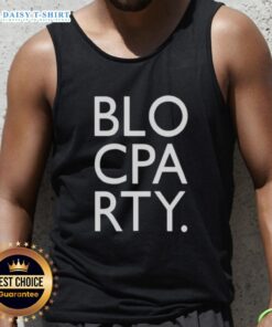 Original Bloc Party logo infill tank top featuring vibrant colors and stylish design for music fans and fashion lovers.