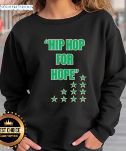Alt Text: Original Boston Celtics Hip Hop For Hope Sweatshirt featuring a vibrant design and team logo, perfect for fans.