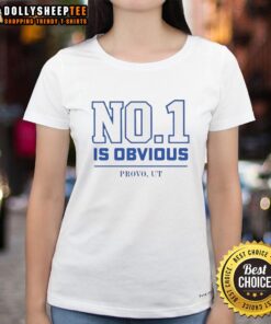 Original BYU No. 1 is Obvious Provo UT ladies tee, featuring a stylish design perfect for BYU fans and casual wear.