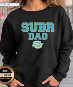 Southern University Jaguars Dad logo sweatshirt in navy blue, showcasing school pride and comfort for fans.