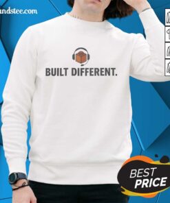 Original Caseoh Built Different Headphone Sweatshirt in vibrant colors, showcasing a stylish and comfortable design.