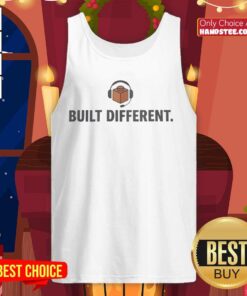 Original Caseoh Built Different Headphone Tank Top featuring a stylish design for music lovers and trendsetters.